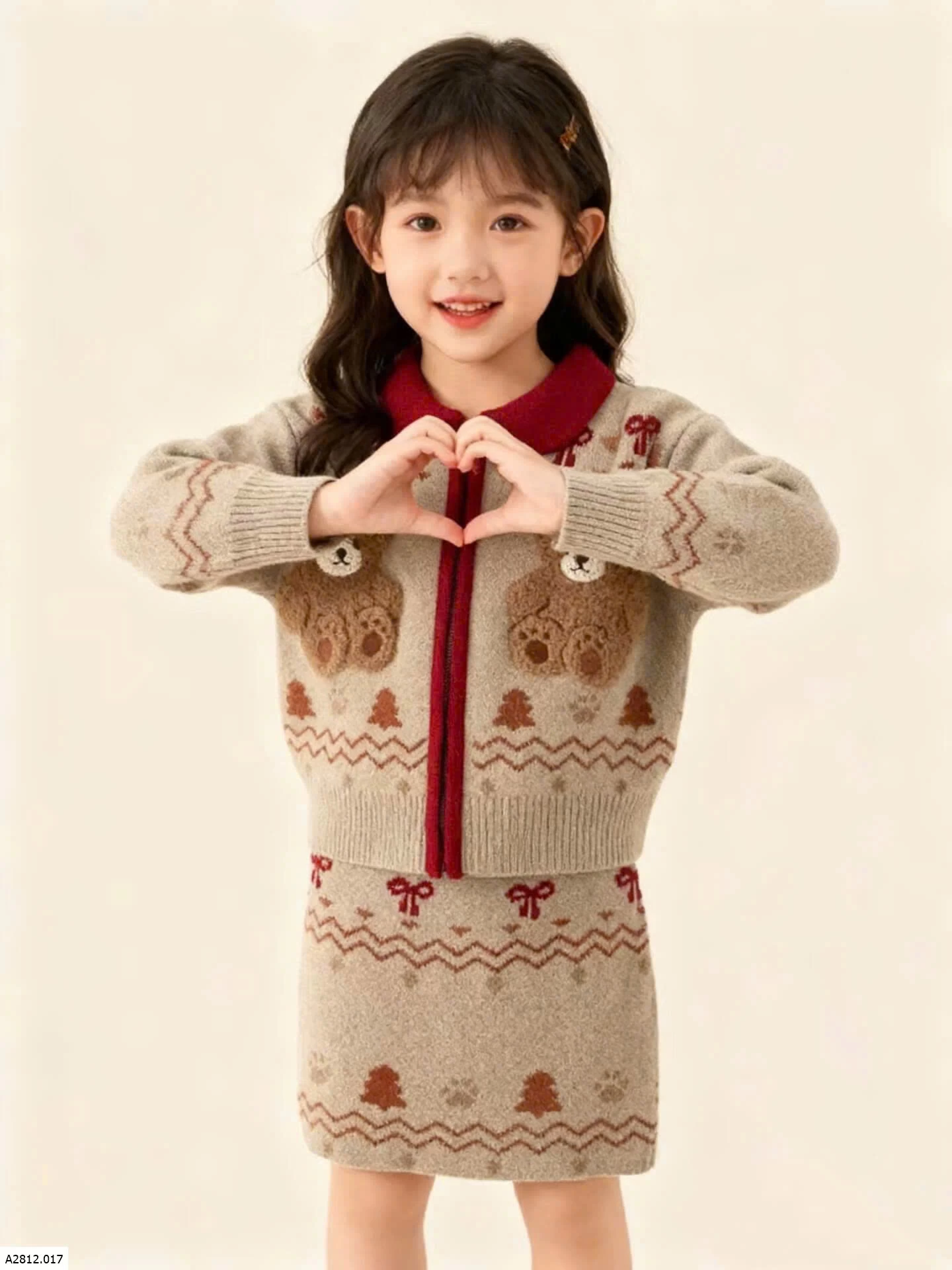 SET LEN GẤU CUTE CHO BÉ DIỆN TẾT Giá sỉ 240k