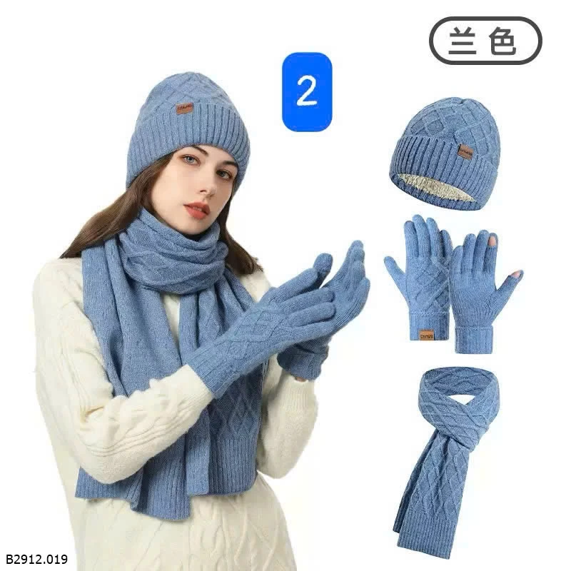 SET LEN KHĂN MŨ GĂNG   Giá sỉ 185k