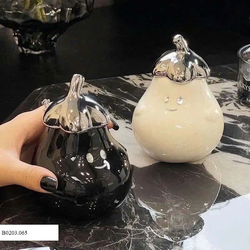 Hũ tăm quả lê sứ   Sỉ 100k/ 1 hũ