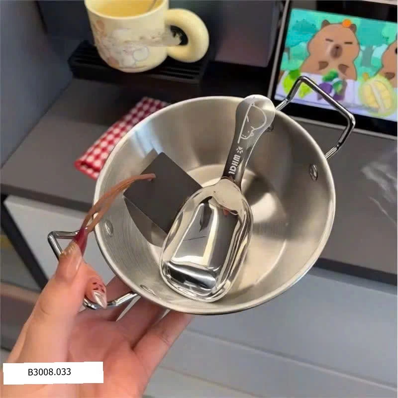  Bát inox 304 kèm thìa   Giá sỉ 35k