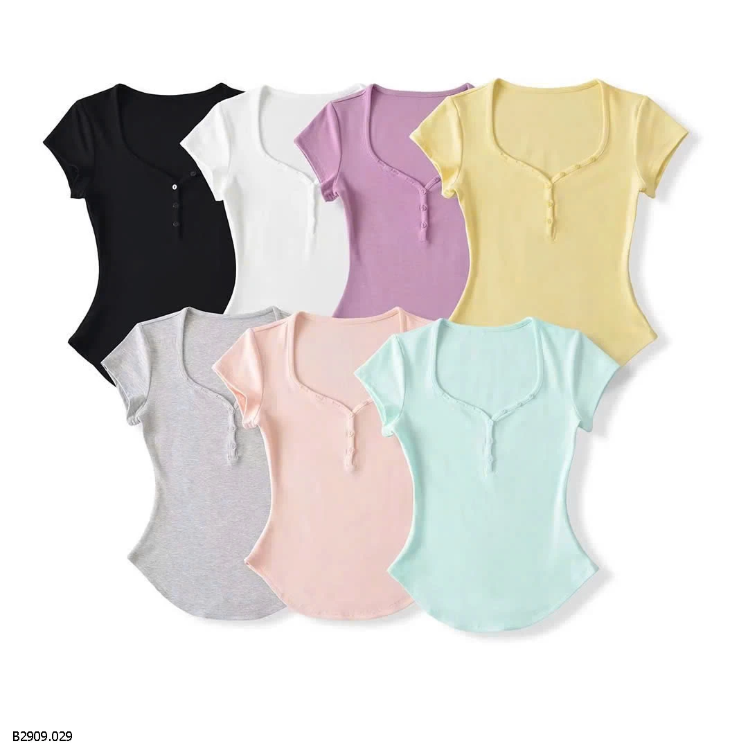 ÁO THUN CỘC TAY VẠT BẦU CHO NỮ   Giá sỉ 125k