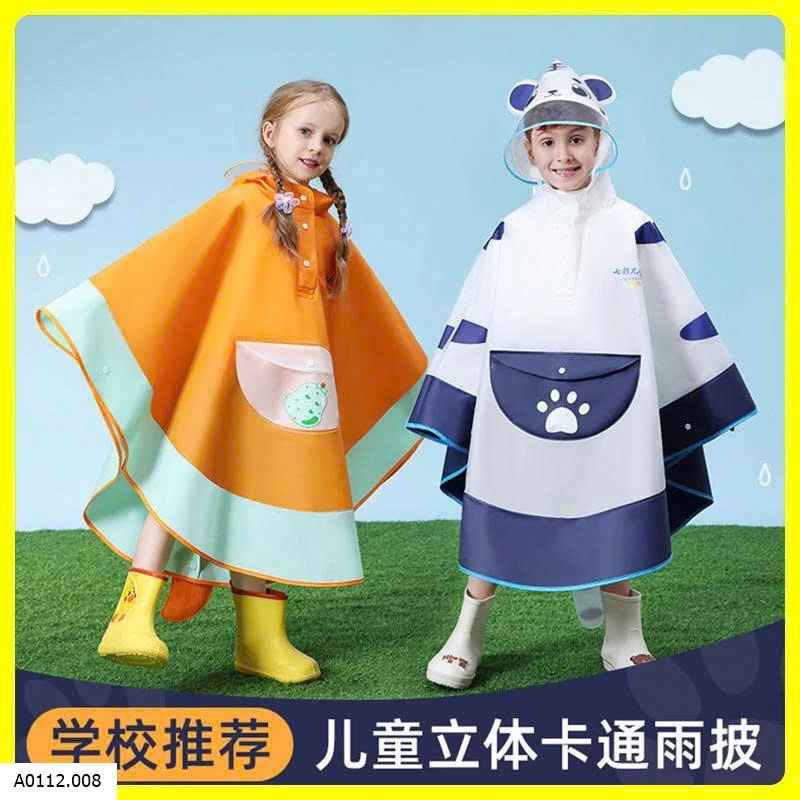 ÁO MƯA CHO BÉ DÁNG CHOÀNG HÌNH THÚ Giá sỉ 105k