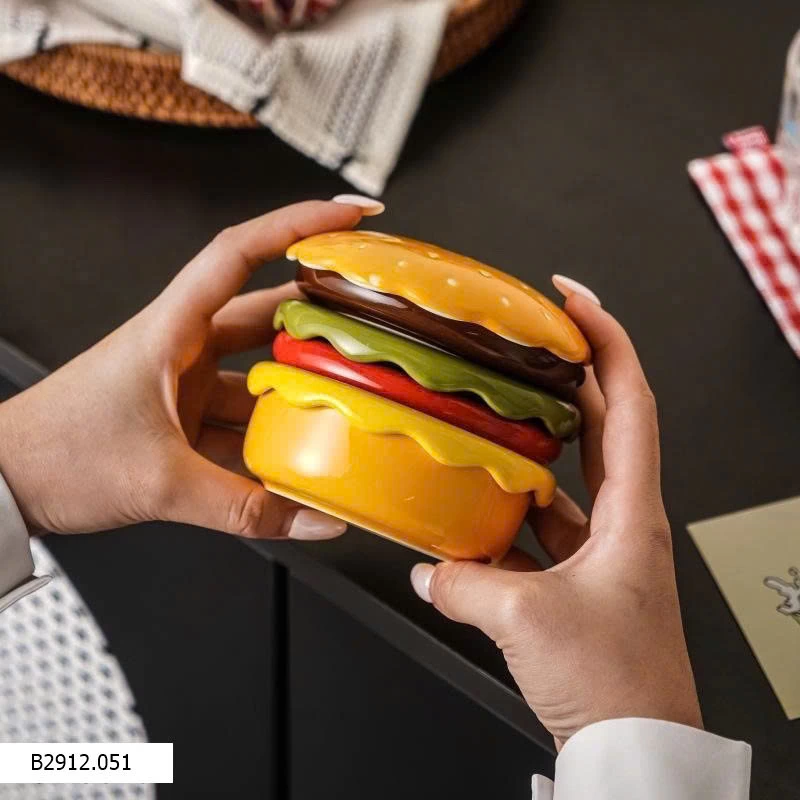 SET ĐĨA MINI XẾP HÌNH HAMBURGER DECOR  Giá sỉ 120k