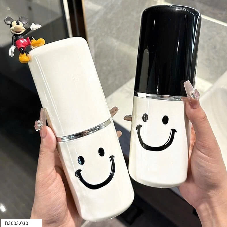 CỐC ĐỰNG BÀN CHẢI  2IN1 HÌNH MẶT CƯỜI   Sỉ  30k/ 1 cốc