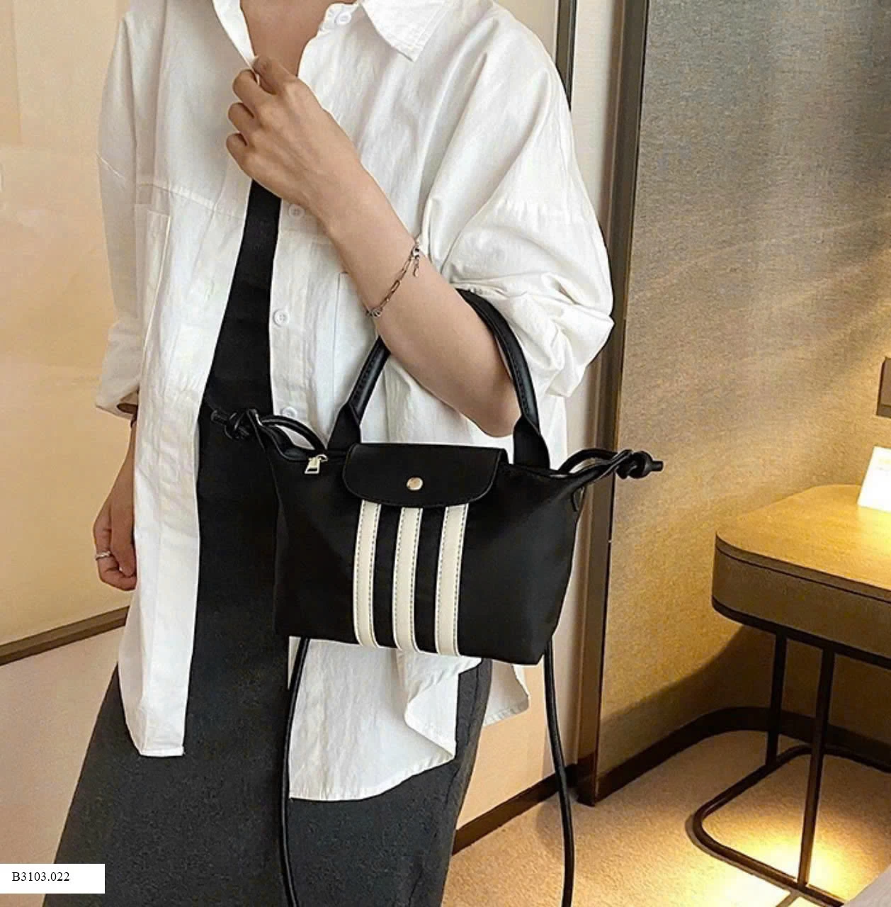 TÚI ĐEO CHÉO 3 SỌC CHO NỮ Sỉ 138k