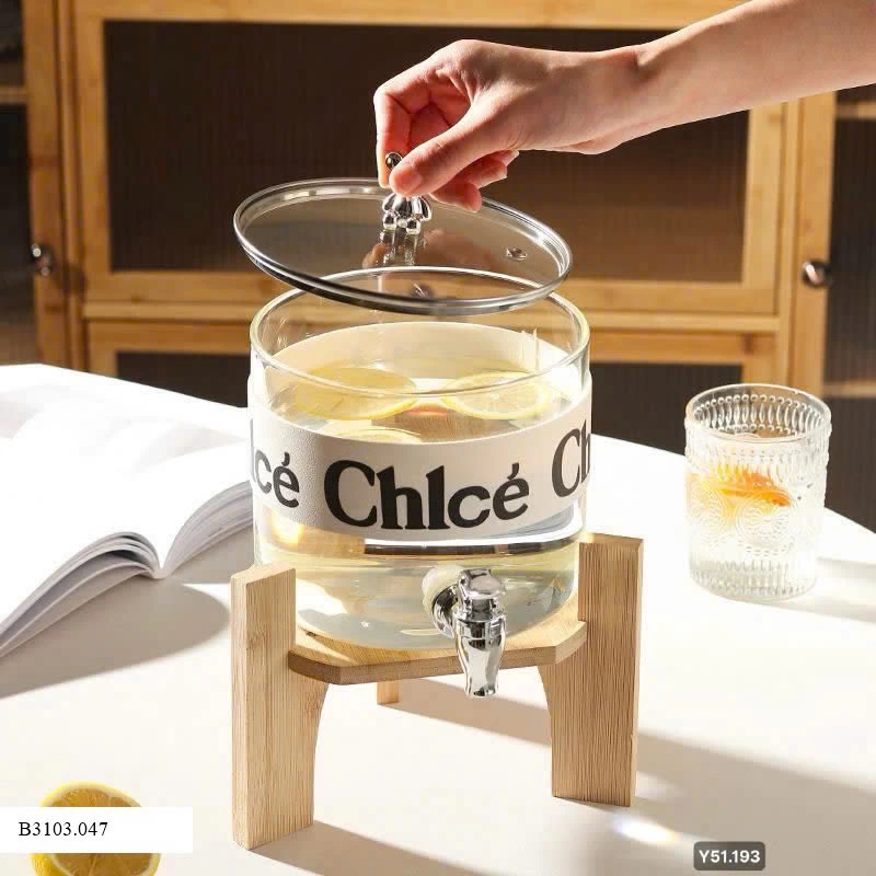  BÌNH THUỶ TINH  KÈM KỆ GỖ Sỉ  145k