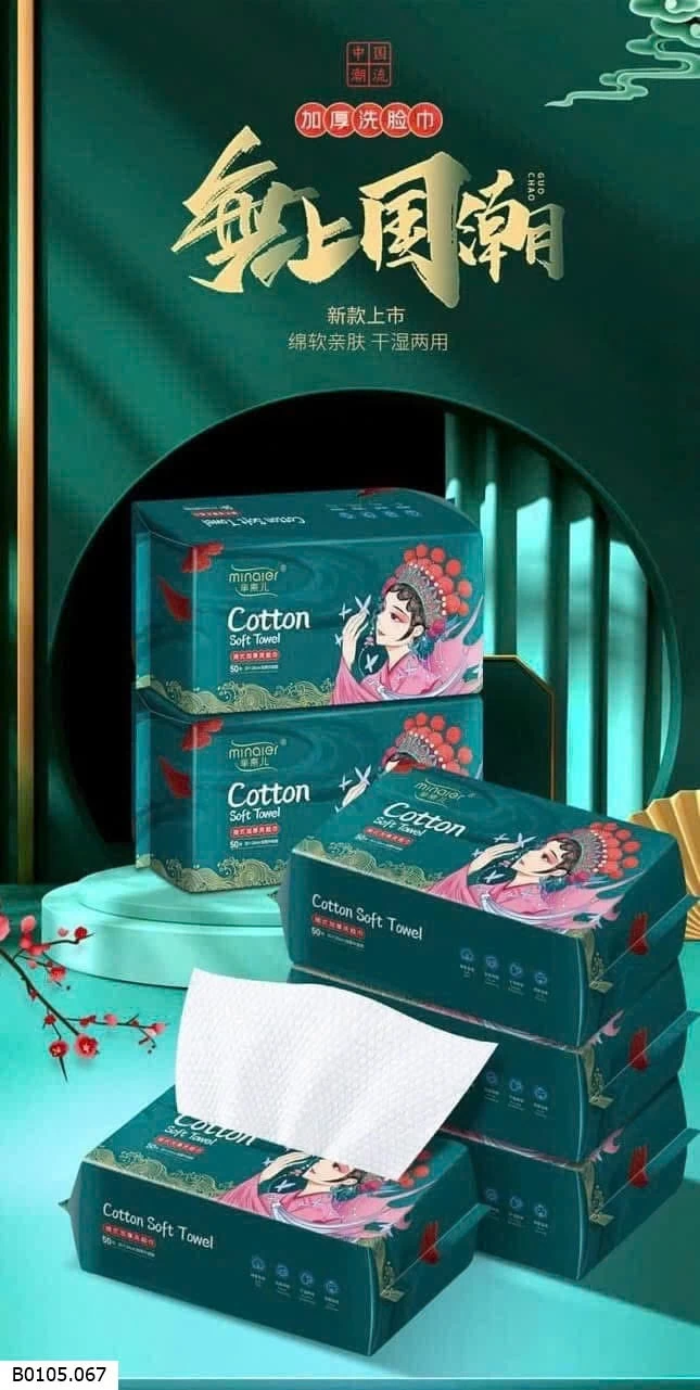 KHĂN MẶT KHÔ COTTON HÃNG MINAIER Sỉ 115k/1 set 5 bichj 