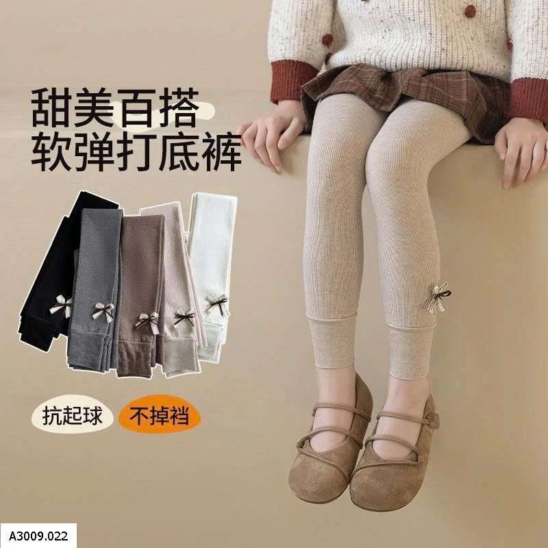 QUẦN LEGGING NƠ CHO BÉ GÁI   Giá sỉ 68k/c sỉ từ 2 chiếc 