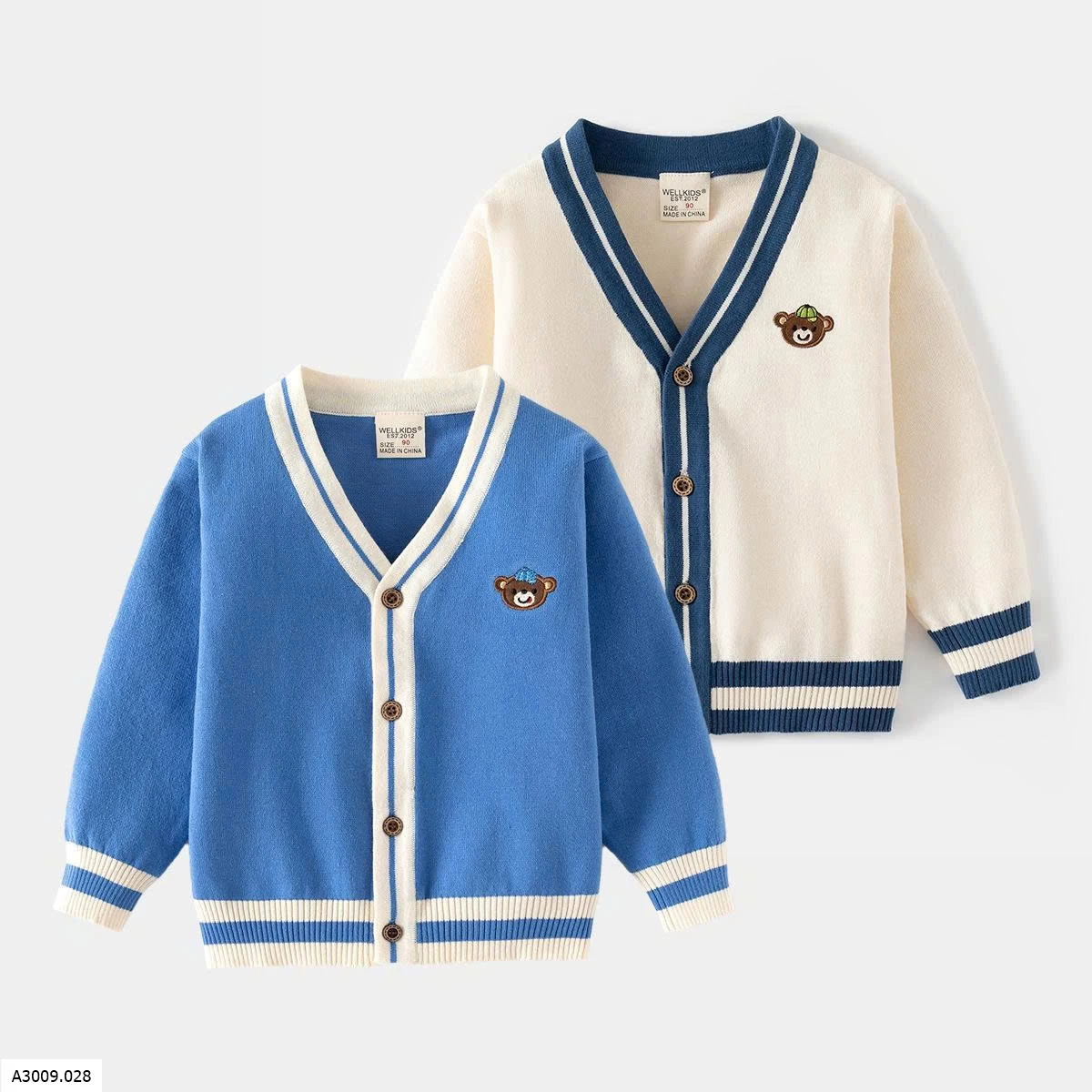 ÁO LEN CARDIGAN WELLKIDS BT   Giá sỉ 128k