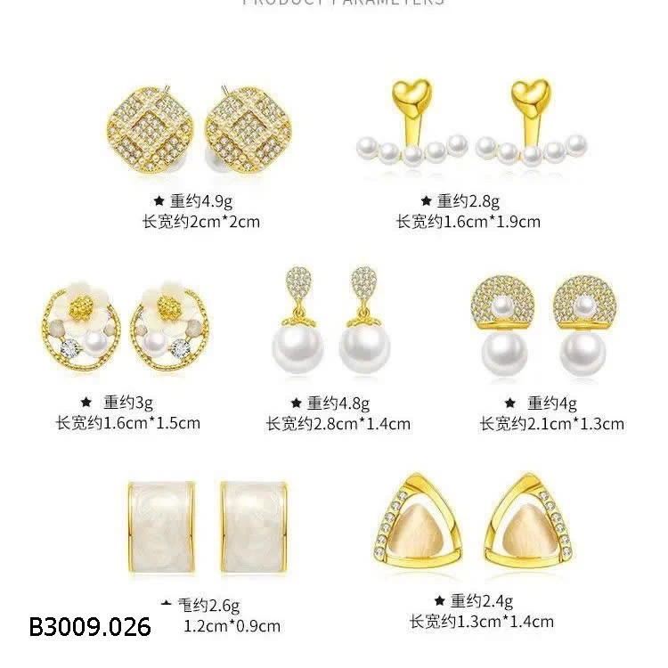 Set bông tai chính hãng Agovski   Giá sỉ 205k