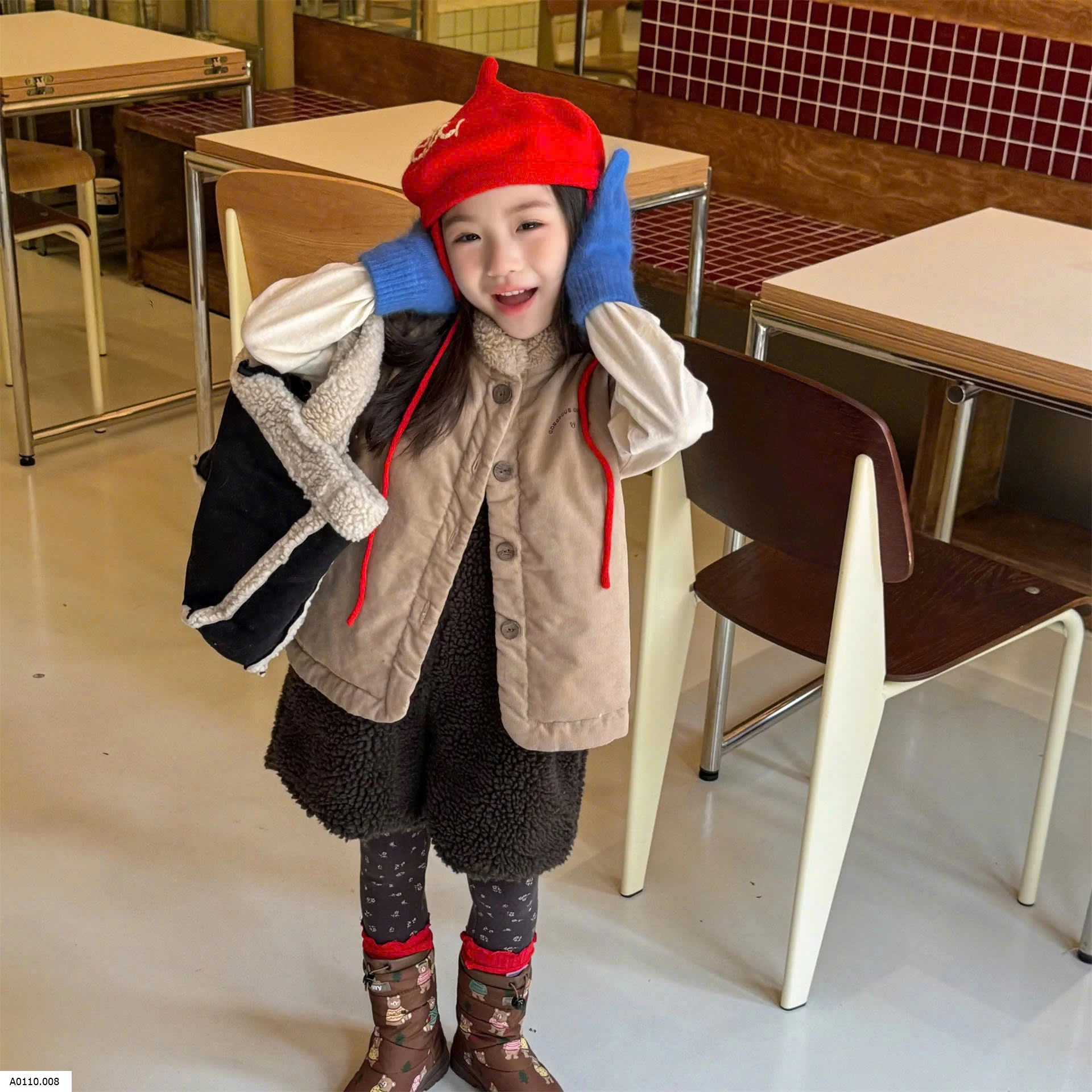 ÁO GILE NHUNG LÓT LÔNG CỪU ADBABY   Giá sỉ 191k