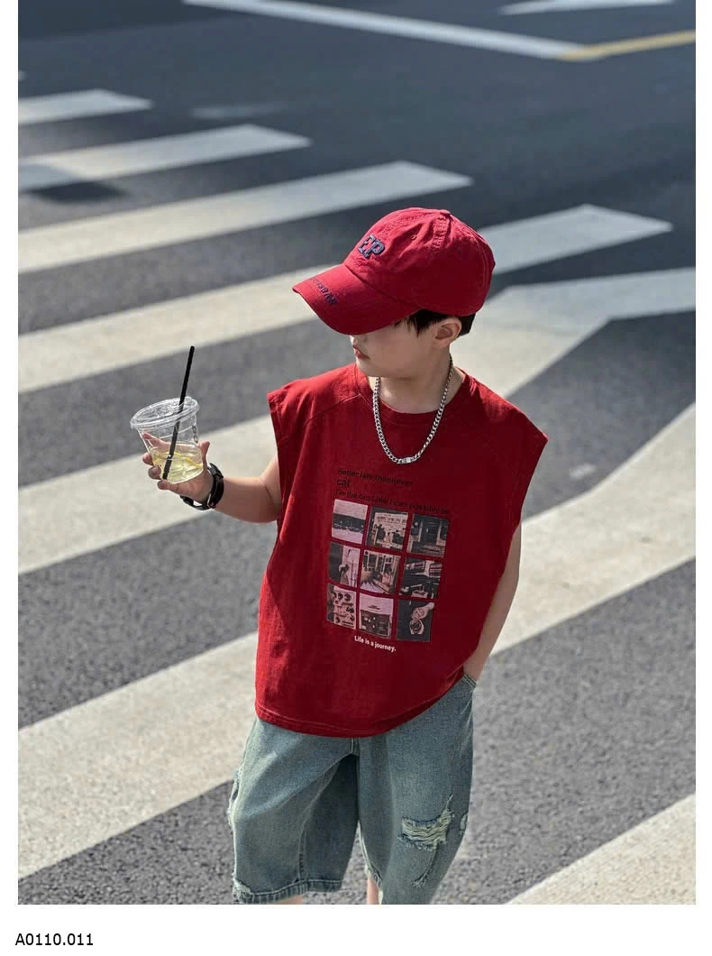 ÁO TANKTOP ĐỎ IN HÌNH CÁ TÍNH   Giá sỉ 125k