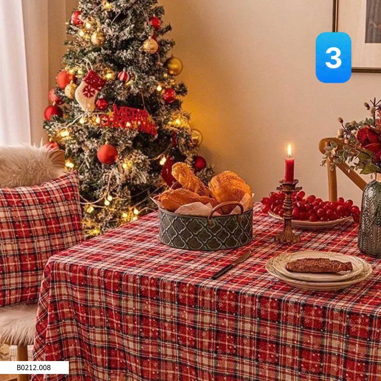 Khăn trải bàn dịp lễ tết noel   Giá sỉ 110k