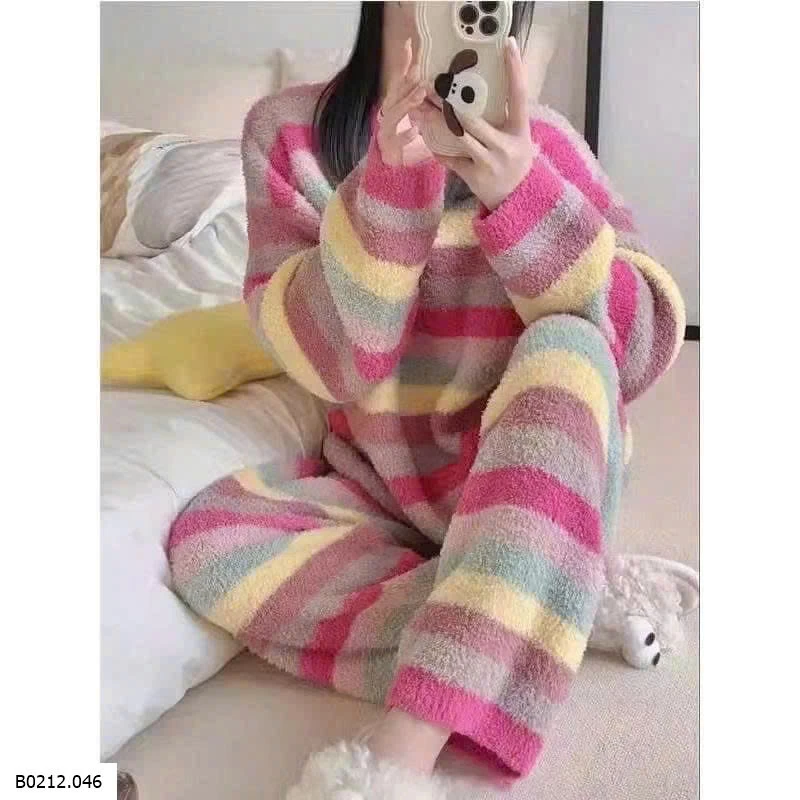 Bộ pijama lông mềm mịn, ấm áp Giá sỉ 150k