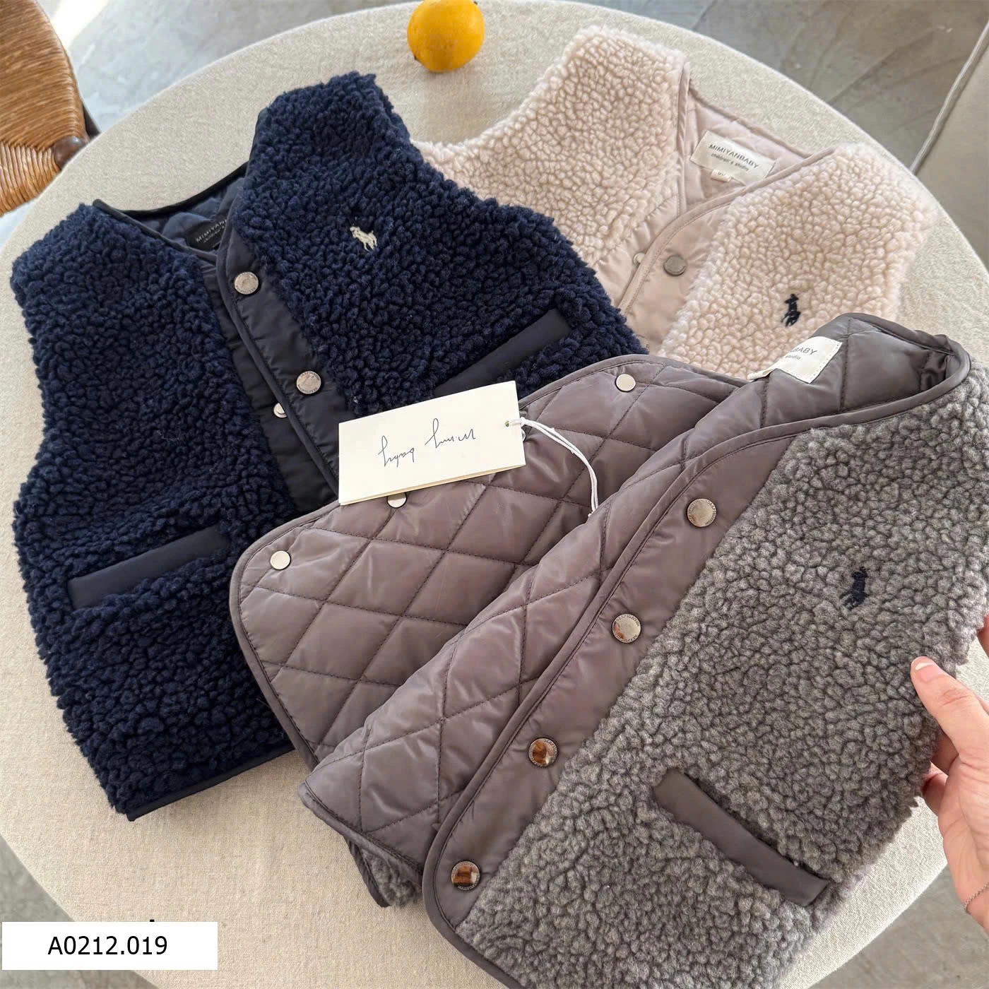 GILE LÔNG CỪU THÊU NGỰA CHO BÉ Giá sỉ 145k