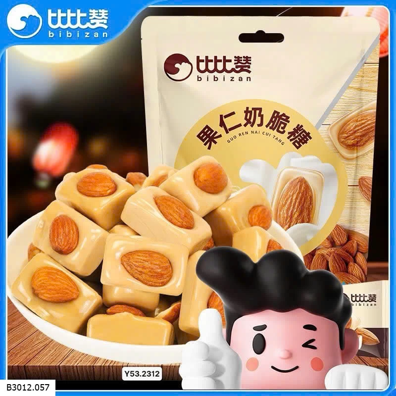 KẸO SỮA GIÒN HẠNH NHÂN BIBIZAN  Giá sỉ 150k /1kg 