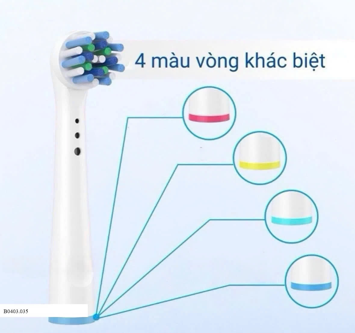 SET 2 VỈ 8 ĐẦU BÀN CHẢI ĐIỆN THAY THẾ EB17-X   Sỉ 45k/ 1 sét 2 vỉ 8 đầu bàn chải