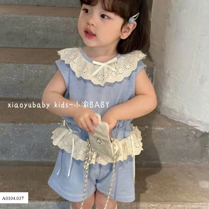 BỘ BÉ GÁI PHỐI REN  Sỉ  150k