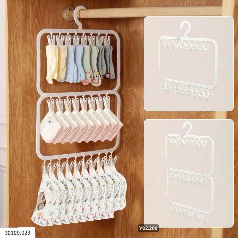 MÓC KẸP TREO QUẦN ÁO ĐA NĂNG   Giá sỉ 60k/1 set 