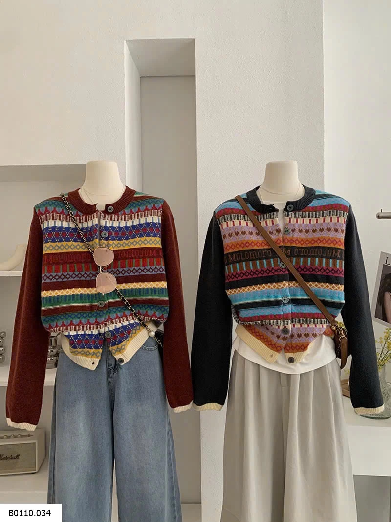 KHOÁC LEN HỌA TIẾT THỔ CẨM  Giá sỉ 270k