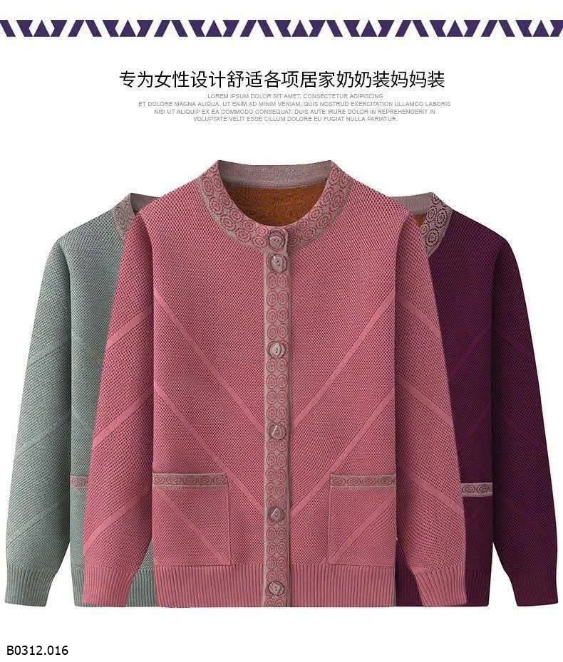 ÁO LEN TRUNG NIÊN HỌA TIẾT  Giá sỉ Thường #160k - Lót #205k