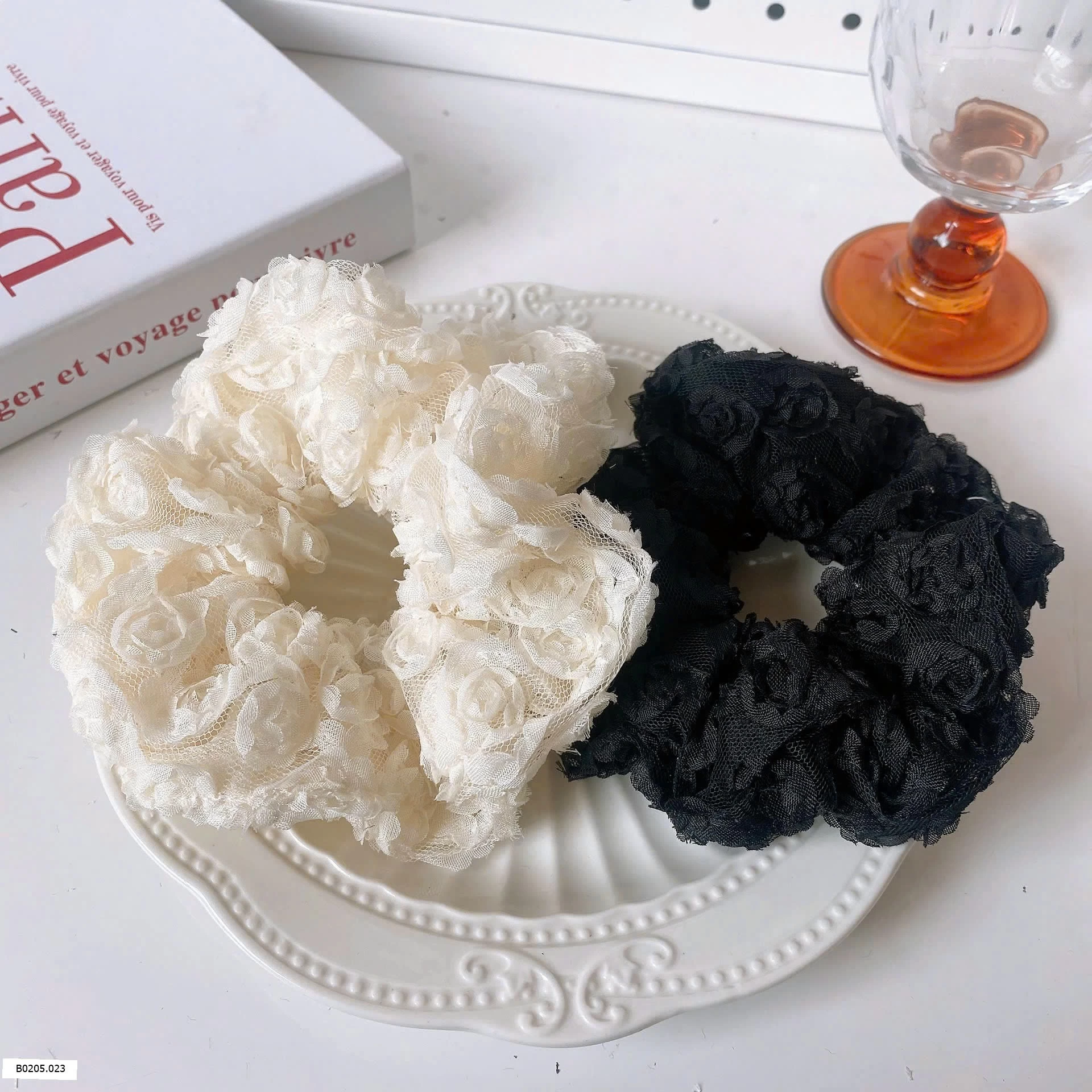 Set 2c Chun tóc hoa mẫu mới Sỉ giá 32k/1 set 2c mix màu