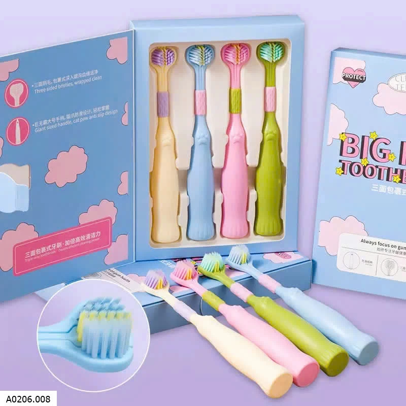 SET 4 BÀN CHẢI CHO BÉ   Sỉ 35k/set