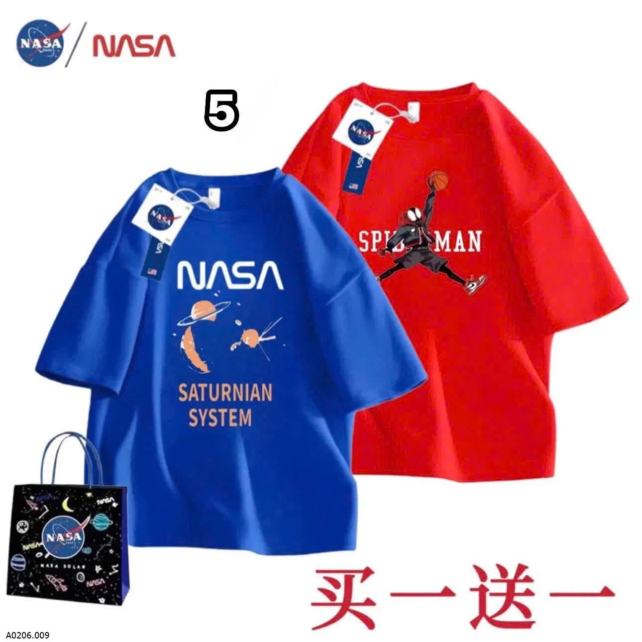  SET 2 ÁO PHÔNG NASA  Sỉ 110k/1 set 2 chiếc 