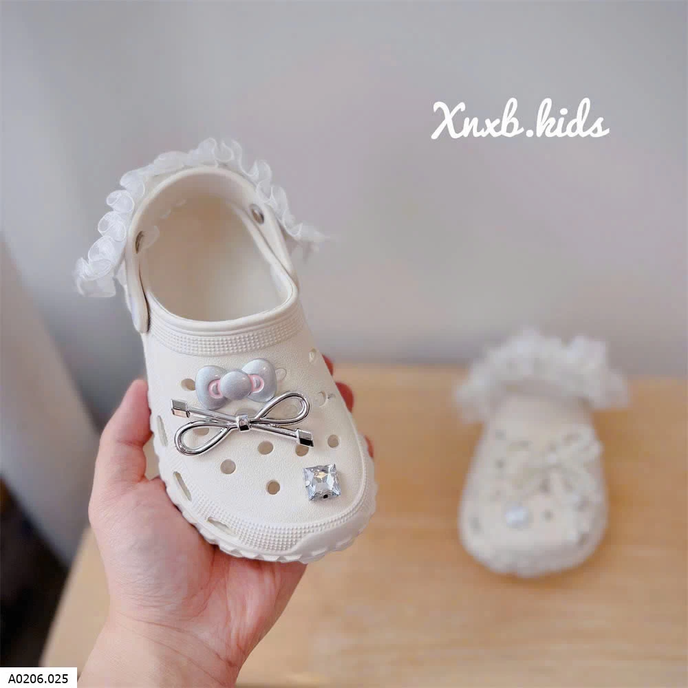 DÉP SỤC CHARM NƠ PHỐI VIỀN REN   Sỉ giá  sz 26-30: 175k  sz 31-37: 185k 