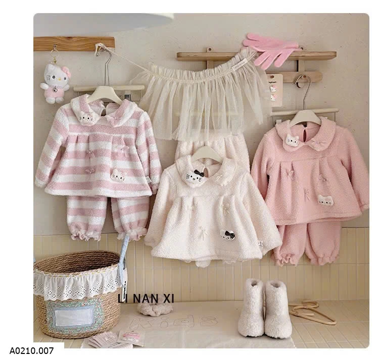 BỘ NGỦ LÔNG TAI THỎ LINANXI   Giá sỉ 251k