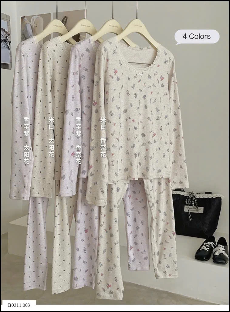 BỘ THU ĐÔNG HOA NHÍ PHỐI REN  Giá sỉ 180ka