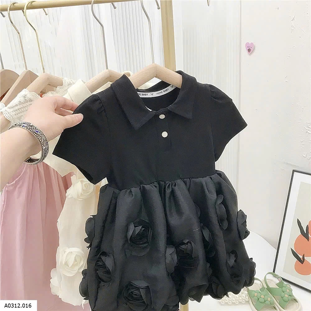 VÁY LIỀN CỔ POLO HOA NỔI BG Giá sỉ 228k