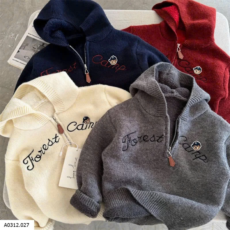 ÁO HOODIE LEN KHÓA CỔ LÓT LÔNG MMY Giá sỉ 226k