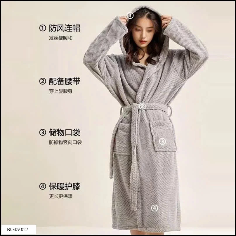 ÁO CHOÀNG TẮM LÔNG CỪU SAN HÔ   Giá sỉ 159k