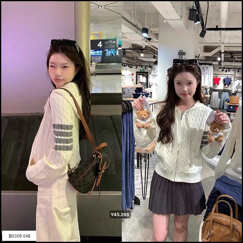 Áo khoác cardigan dệt kim dài tay   Giá sỉ 160k