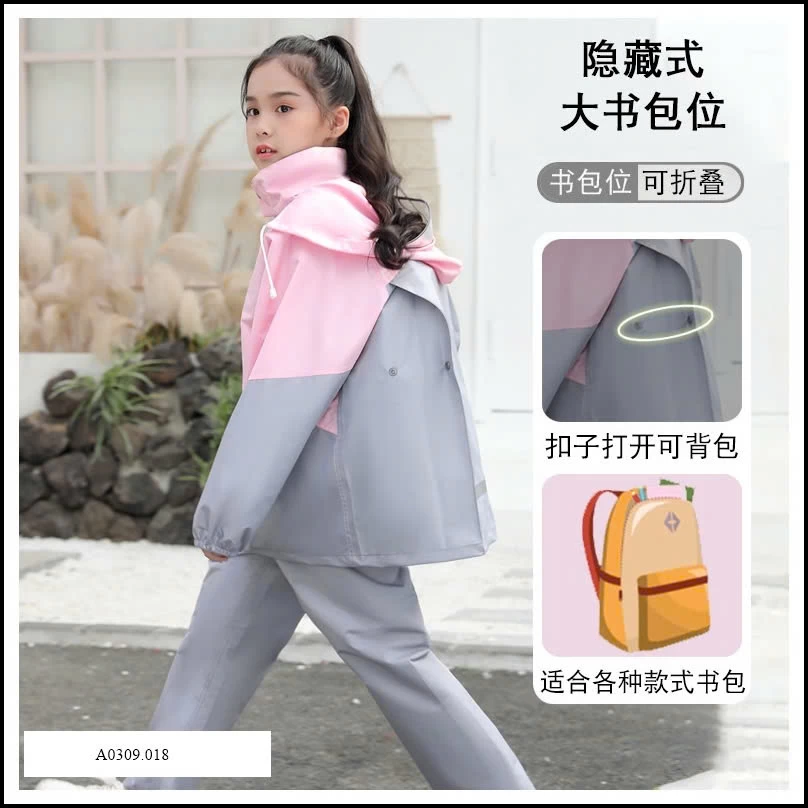 BỘ QUẦN ÁO MƯA TRẺ EM   Giá sỉ 195k