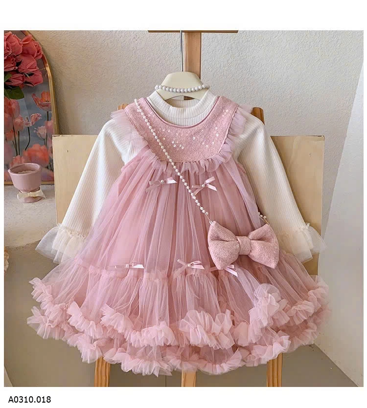 VÁY NƠ TUTU KÈM ÁO   Giá sỉ 273k
