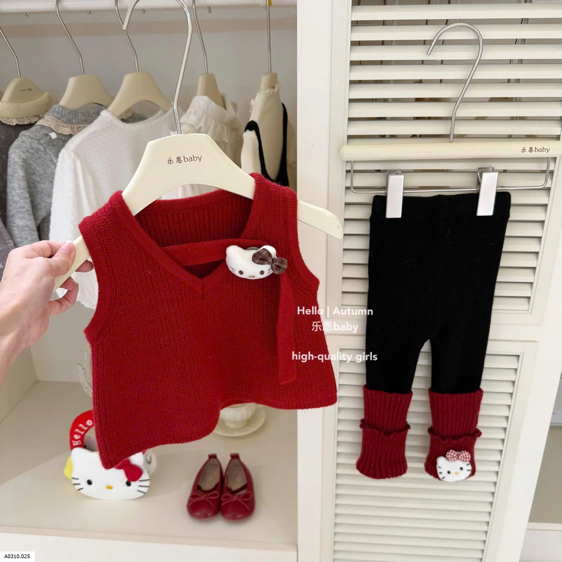 SET ÁO KITTY MIX QUẦN LEGGING BG   Giá sỉ 226k