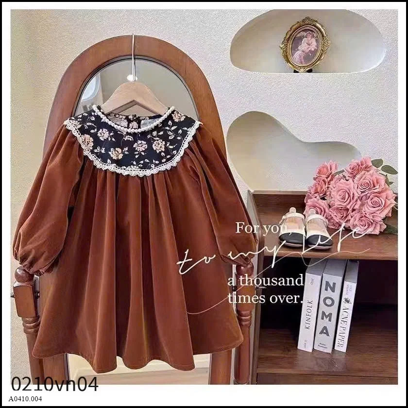 VÁY NHUNG BÉ GÁI  Giá sỉ 125k