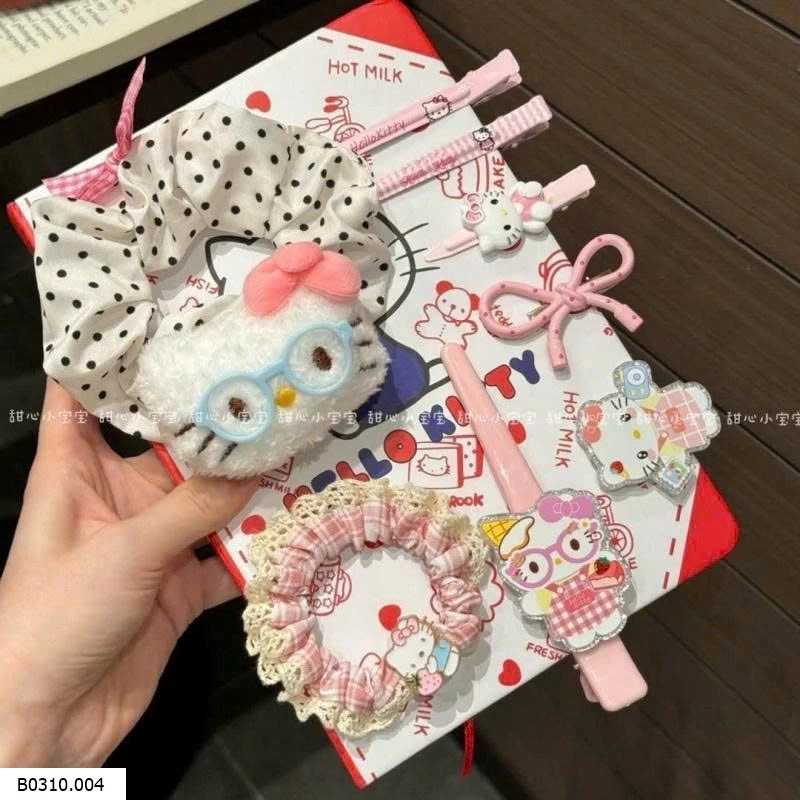SET 9 MÓN KẸP TÓC KITTY  Giá sỉ 30k/ set 9 món 