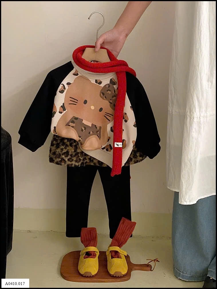 SET ÁO KITTY MIX QUẦN LEGGING BG Giá sỉ áo=quần: 168k/c