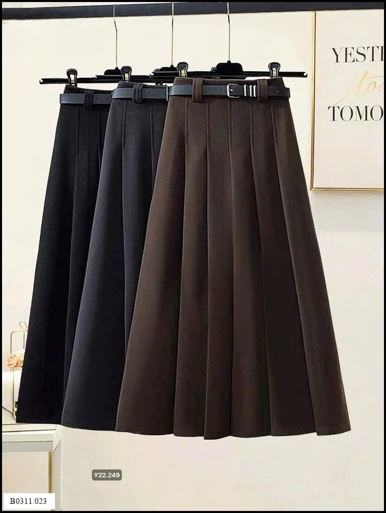 Chân váy xếp ly len Giá sỉ 176k