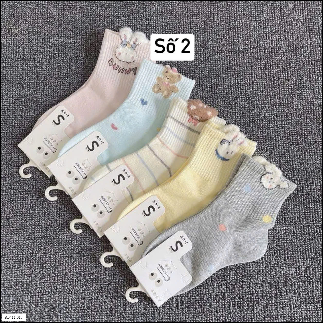 SET 5 DÔI TẤT COTTON CHO BÉ Giá sỉ 75k