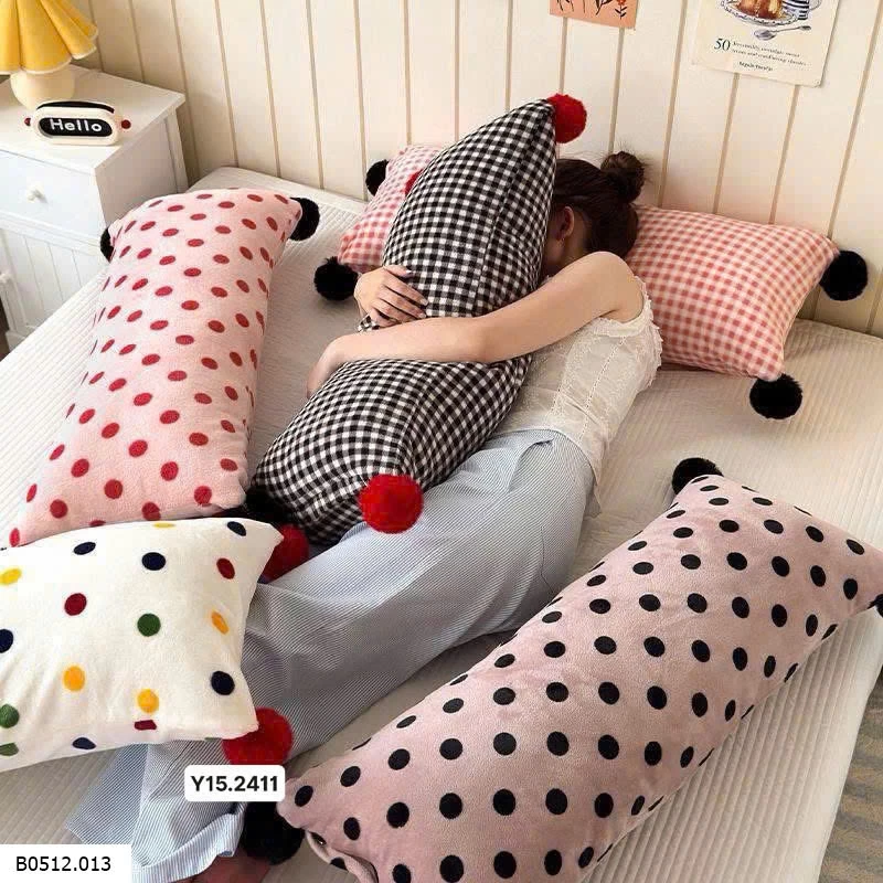 Gối dài chấm bi Giá sỉ 160k