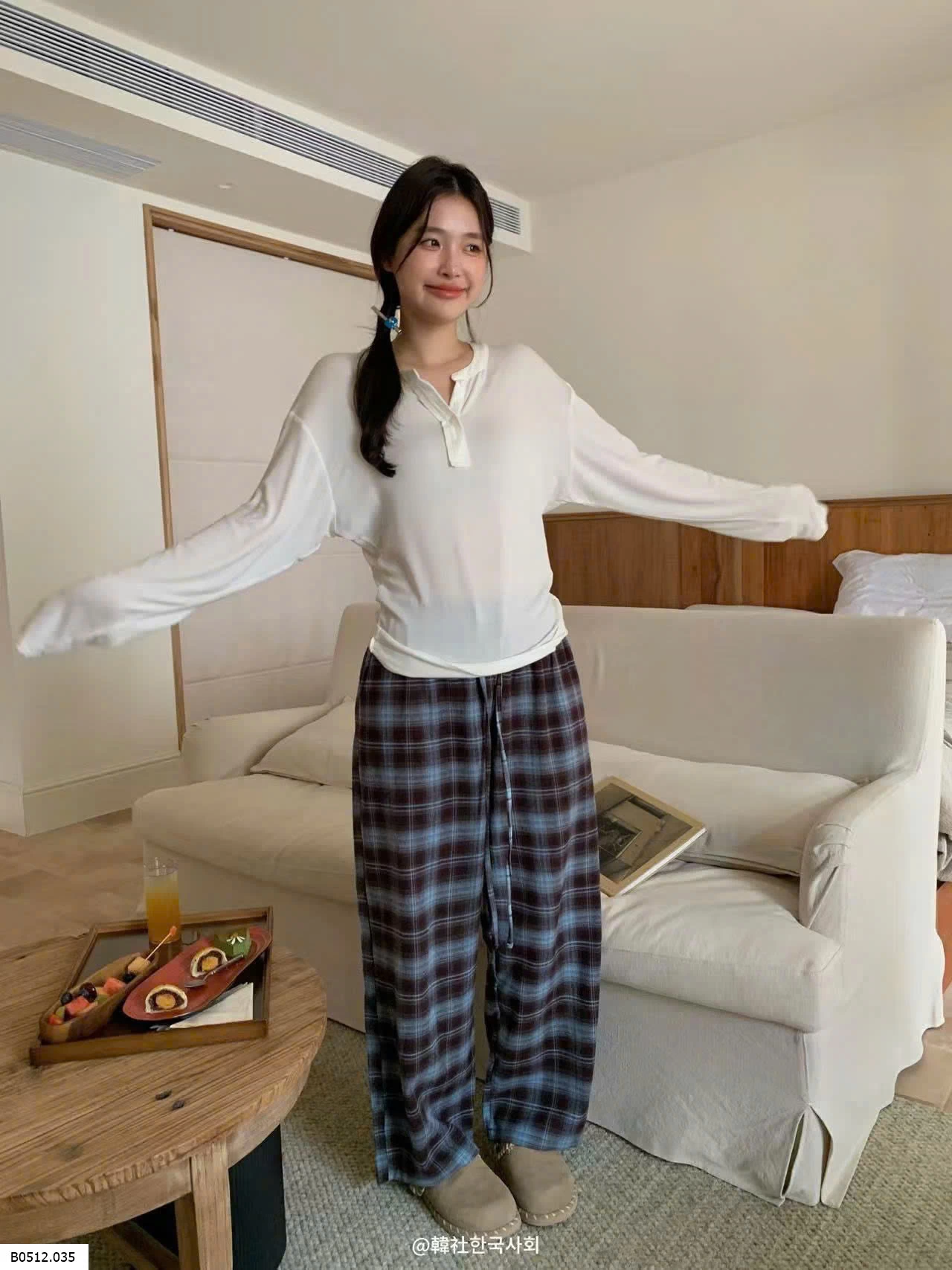 QUẦN KẺ ỐNG SUÔNG CHO NỮ Giá sỉ 150k