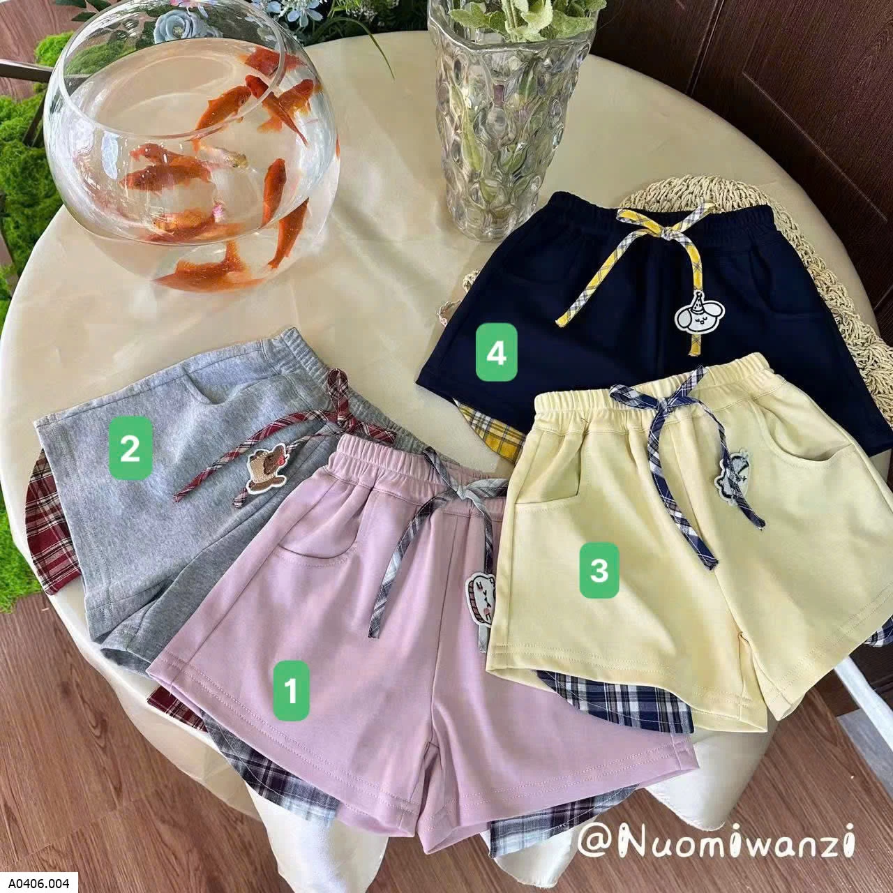 QUẦN SHORT PHỐI KẺ Sỉ 123k