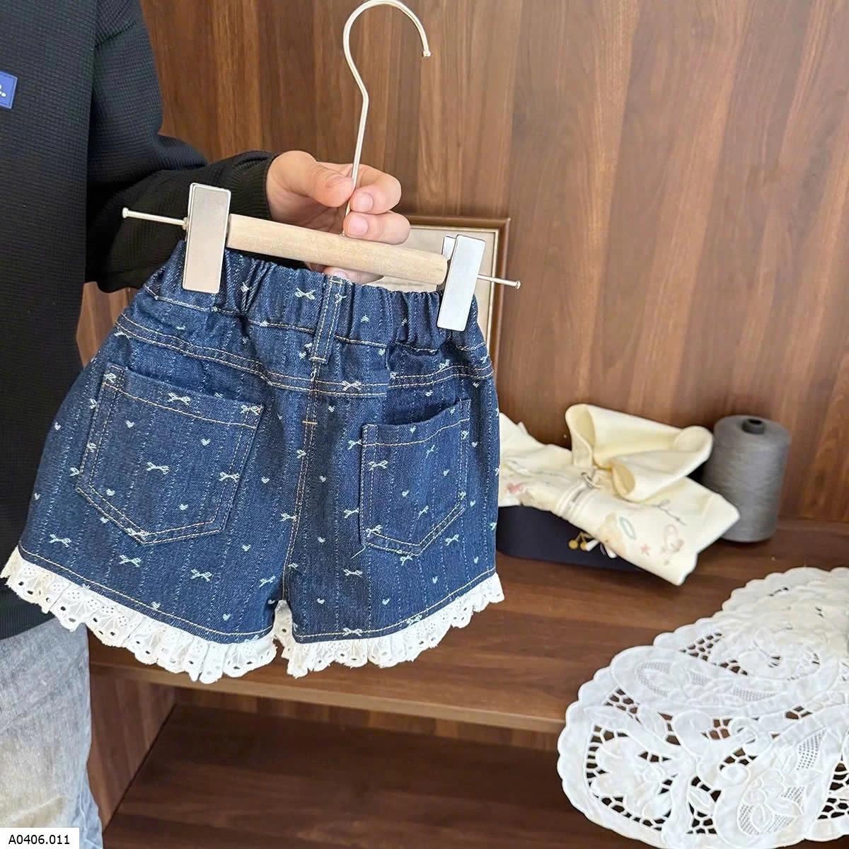 QUẦN SHORT VIỀN REN CHO BÉ GÁI  Sỉ 115k
