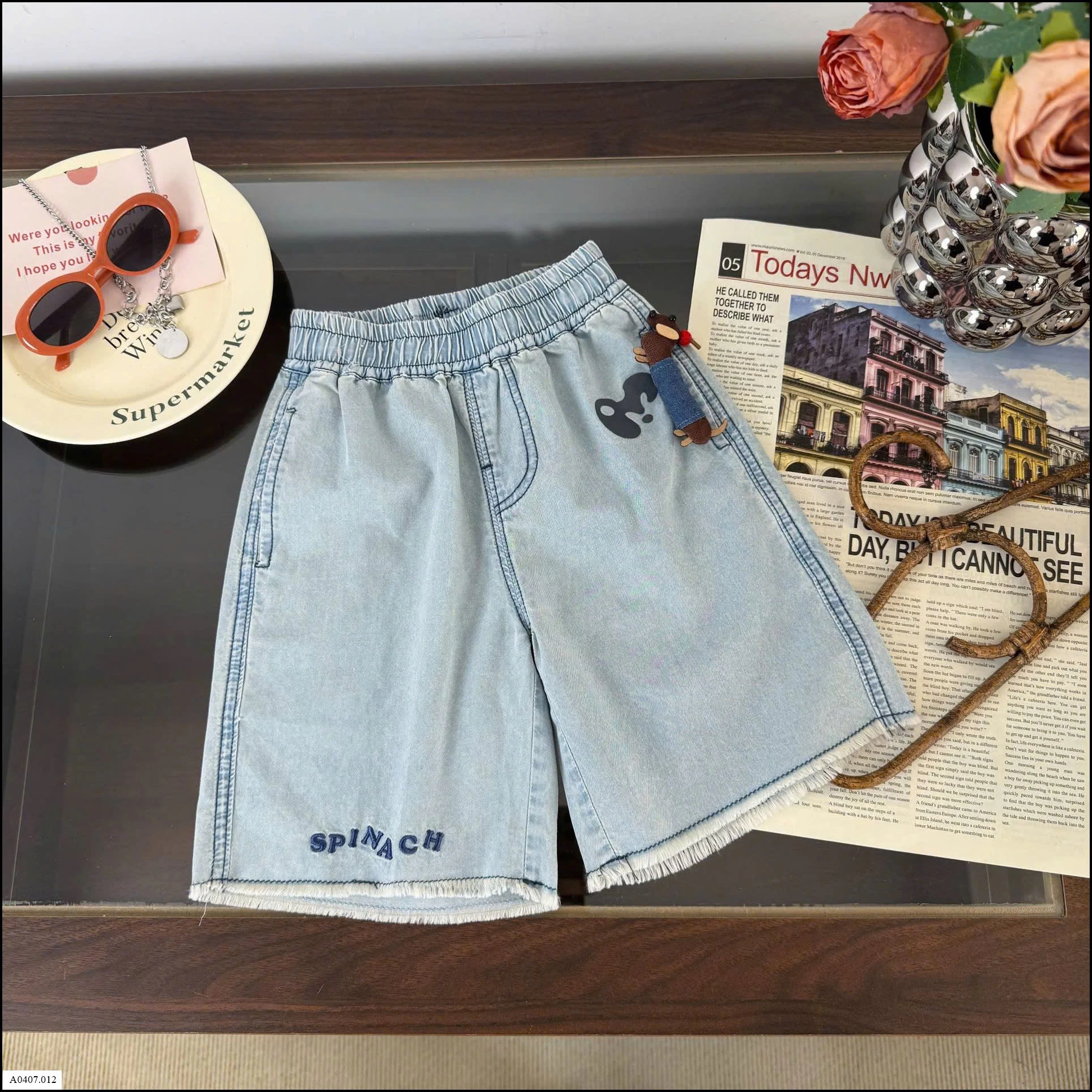 QUẦN SHORT JEAN GẤU TUA BT Sỉ giá 130k