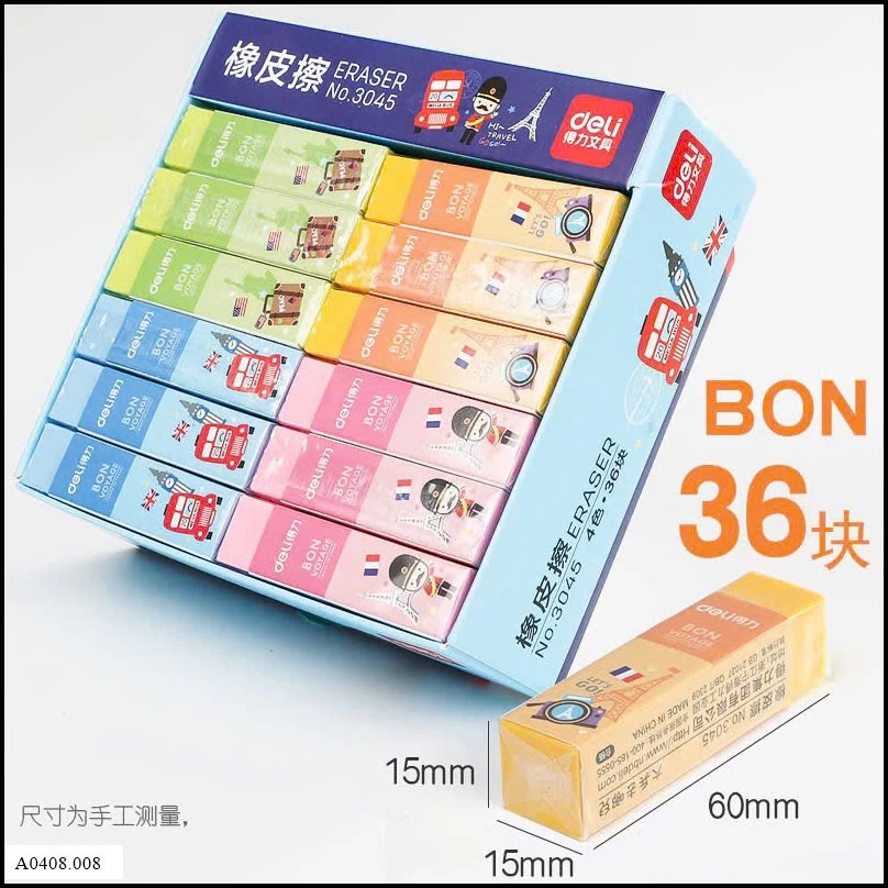 TẨY BÚT CHÌ 2B SIÊU SẠCH NHÀ DELI   Giá sỉ 48k/combo 10v