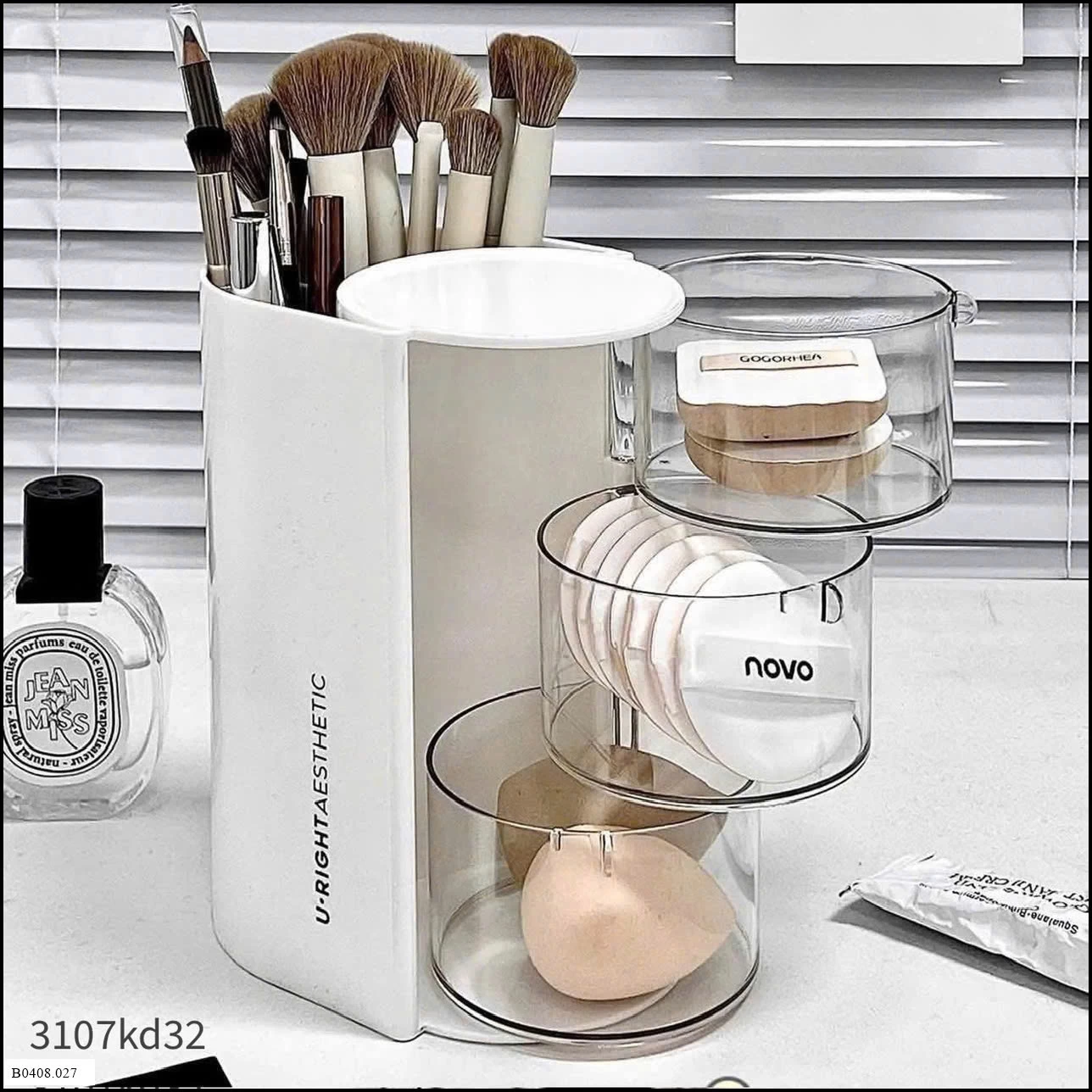KỆ ĐỰNG MỸ PHẨM XOAY TRÒN 3 NGĂN  Giá sỉ 45k